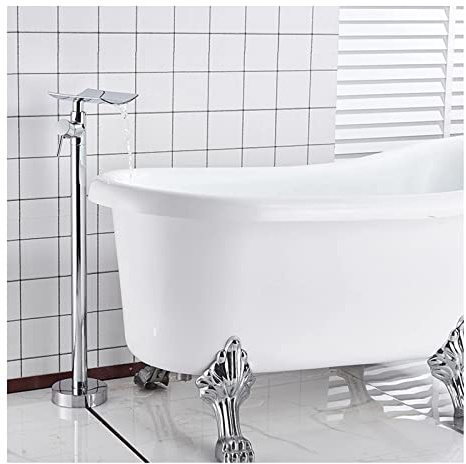 CMBSSTFC Grifo Monomando para bañera con Ducha Grifo para bañera en Cascada Grifo para bañera de pie Grifo para pie con Ducha de Mano Grifo para bañera Grifo para bañera en Cascada Grifo Negro Juego