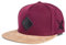 Blackskies® Port Said Snapback Cap | Unisex Baseball Mütze Kappe Wildleder Imitat Suede - Burgundy Rot