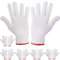 NRDBEEEC Hand Working Gloves Safety Grip Protection Work Gloves Men Women BBQ Thicker Industry Knitted Cut Repair Gloves Durable String Knit Light Weight for Work Safety Thick Cotton (6 Pairs)