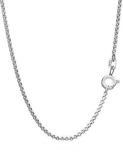 NKlaus argento 55cm catena a piselli in argento sterling 925 collana solida rotonda 3,8g 1,50mm 8913
