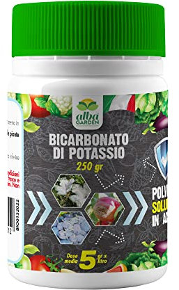 Albagarden - Bicarbonato Di Potassio Bio Per Agricoltura Naturale E Piante - Disacidan Contro Oidio Muffa Grigia Peronospora Monilia Ticchiolatura Bolla Del Pesco Marciume X 250 Gr