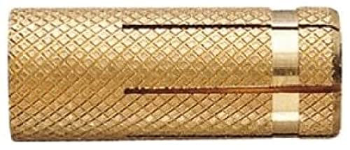 BATIFIX Taco de latón de expansión M4, M5, M6, M8, M10, M12, anclaje interior métrico, manguito de expansión para fijaciones ligeras en material sólido (25, M8 x 28 m)