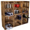 Holzkiste Bella geflammt40 x 30 x 25cm Weinablage Weinaufbewahrung Kindeschuhregal Bücherregal Ablageregal Möbel-Kiste | Wein-Kiste | Obst-Kiste | Apfel-Kiste (6er set, Bella mit kurzem Brett)