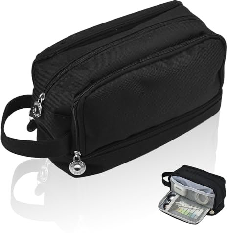 SLTAXAR Federmäppchen Jungen Mäppchen 4 Fächer Federmappe Schwarz Federtasche Große Kapazität Pencil Case Black Federtaschen Erwachsene Mit Reißverschluss Mäppchen Organizer für Schule & Büro