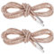 QUARKZMAN Lacets de Chaussures en Strass, Diamètre de 0,16 (4 mm), Longueur de 47 (1,2 M), en Cristal Scintillant, Cordons de Serrage, Couleur Or Rose Champagne, Lot de 2