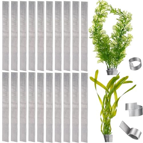 DILUSILK 20 Pcs Aquarium Plant Weights - Anchors Prevent Floating, Bendable Metal Plant Anchors