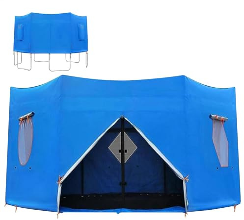 Funda para Tienda de campaña de trampolín, Tela Oxford Impermeable de 14 pies, Cubierta con Ventana, protección Solar y Transpirable, se Adapta a Camas elásticas de 8 Postes