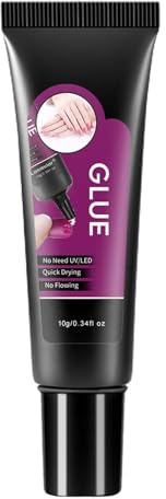 Festes Nagelkleber Gel 10 Sekunden schnell trocknendes für auf die Nägel mit ml Entferner Sticks Nagelfeile verbesserte superstarke keine Lampe compatible (A One Size)