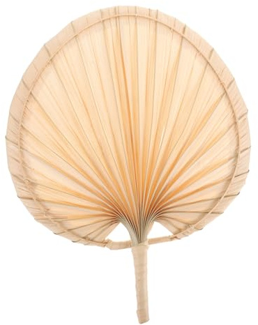 ULTECHNOVO Ventaglio Naturale in Stile Cinese Vintage Intrecciato Mano Portatile per La Stagione Calda Foglie di Palma Utile per Creare Vento e Rinfrescarsi