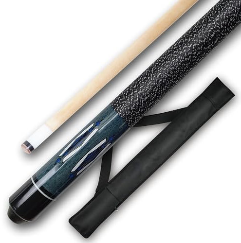 Billard Queue Tycoon TC-3 blau perfekt als Einsteigerqueue, Queuelänge ca. 145 cm, 2-TLG. Dazu eine Billard Tasche mit Schultergurt und einen Billardhandschuh GRATIS