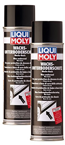 2 X Liqui Moly 6100 cera protezione sottoscocca nero antracite 500 ML