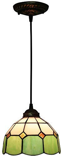 SHNEGXUAN Suspension Style Tiffany Fabriquée À la Main Lustre Classique Ø20CM Plafonnier Lampe de Méditerranée Luminaire Baroque en Verre pour Couloirs Balcon Cuisine Chambre Entrée E27