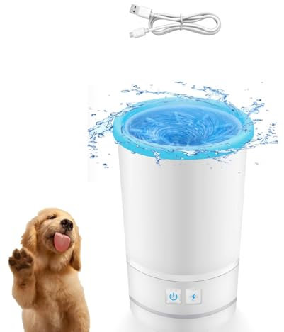 Elektrischer Pfotenreiniger, Wiederaufladbarer automatischer Pfotenreinigungsbecher mit weichen Silikonborsten Hundepfotenreiniger für kleine Hunde