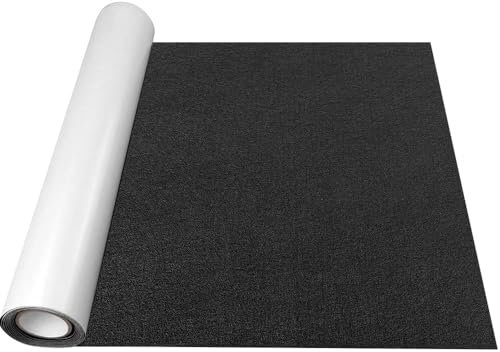 SZMMG Feltro Adesivo Rotolo 20x200cm,Feltrini Per Mobili Spessore 2 mm, DIY Autoadesivi Mobili Pad per Tavolo Divano Antiscivolo Riduzione del Rumore（Nero）