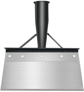 Pelle Jardinage, Outillage de Jardin, Pelle de Nettoyage Multifonctionnelle, Dispositif de Désherbage, Grattoir à Percussion, pour Espace Extérieur, Maison, Ferme(21 cm sans Poignée en Bois)