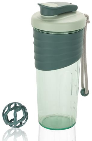 OUOUMUF Premium Protein Shaker – Design di alta qualità, facile da pulire, a prova di perdite, efficace miscela proteica – 700 ml (blu)