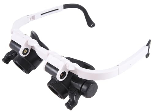 arlote 9892H-1 Spectacle Magnifier Multifunctional Headband Magnifying Glasses with Light with 8X 15X 23X Lens