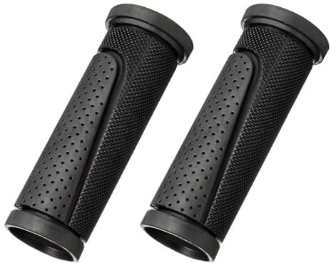 2 empuñaduras cortas para manillar de bicicleta para muchas bicicletas estándar, 90 mm de longitud, empuñaduras de bicicleta de montaña