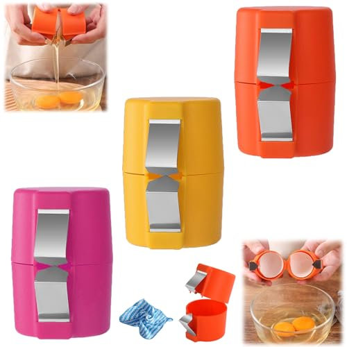3PCS Egg Shell Opener, Portable Separator Tool, Handheld Peeler for Hard Boiled Eggs, Easy Kitchen Gadget (1set)