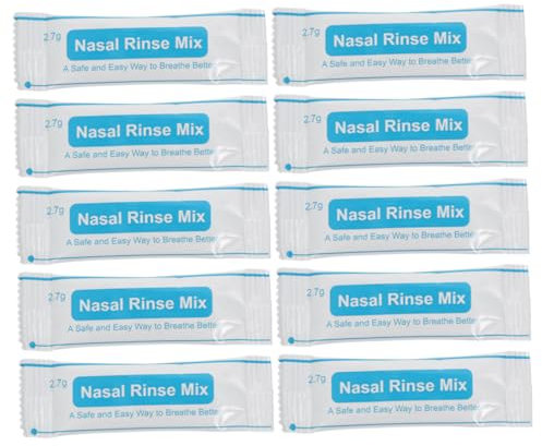 HOUDERCO 40piezas Sobres De Sal Para Lavado Nasal Nasal Instantánea Limpieza Para Adultos y Profesionales