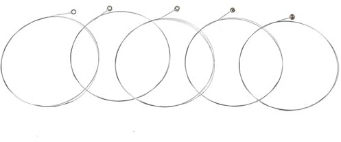GIJMZY Corde per Chitarra da Concerto Corde in Acciaio Tono Argento da 5 Pezzi E-1 / B-2 for Corde for Chitarra Acustica
