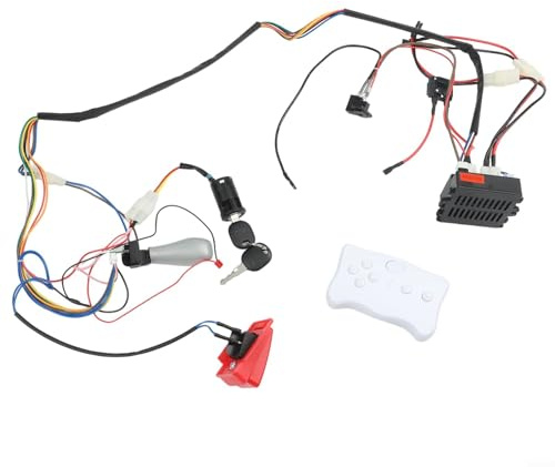 Advokingtap Kit fai da te per bambini 2 4G con cavo e interruttore telecomandato per auto elettrica fai da te compatibile con modelli RX18 6V, RX23 12V, 12V e RX37 12V (RX23 12V C)