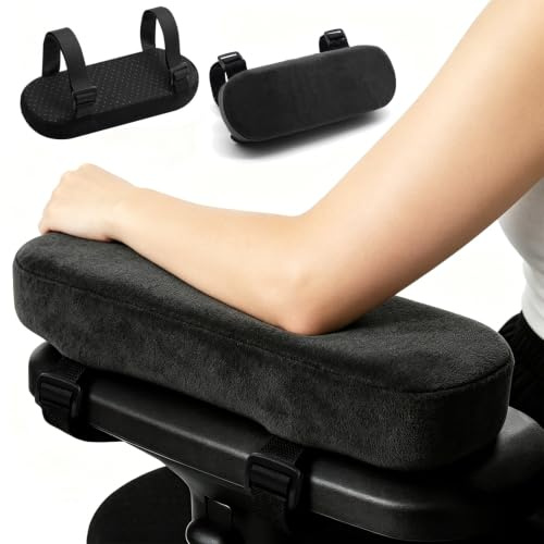 Pyralidsg 2 stycken armstödsdynor, armstödsdynor med minnesskum, armstöd kudde avtagbar, armstöd ergonomisk, armstöd halkfri, för hem, kontor, arbetsrum
