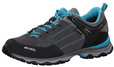 MEINDL ONTARIO LADY GTX GRAU/AZURBLAU | Das Modell Trekking Basic ist aus weichem Polyester + Polypropylen und Polyamid zur Verstärkung hergestellt