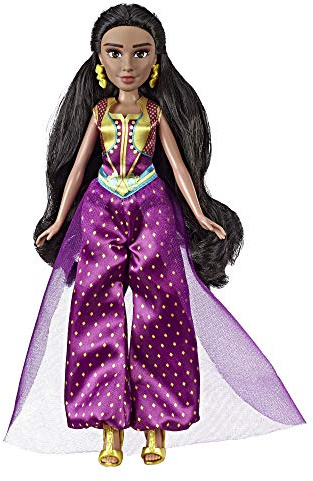 Disney Prinzessin Jasmin Puppe mit Outfit, Schuhen und Accessoires, inspiriert von Disneys Aladdin Realverfilmung, Spielzeug für Kinder ab 3 Jahren