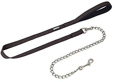 Eskadron Führleine/Führkette vernickelt - New Basic, Farbe:Darkbrown