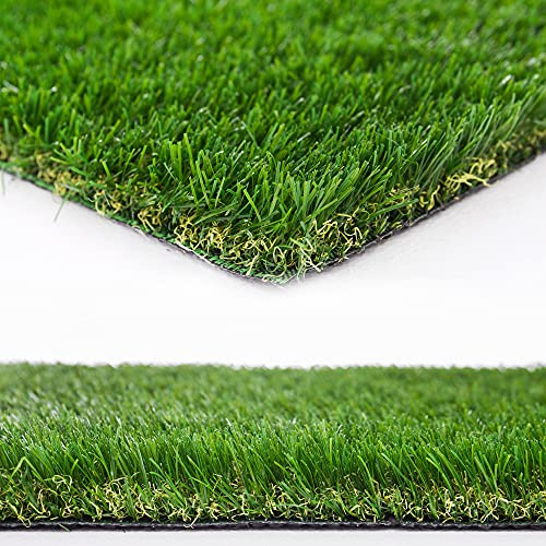 Heyroll Natural Artificial Grass Turf 4 FT x 6 FT, Customized Sizes Thick Faux Grass, 1.38 Indoor Outdoor Garden Rug Landscape Carpet Lawn Synthetic Fake Grass Mat