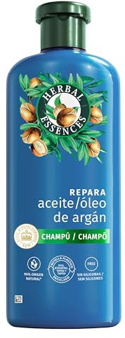 Herbal Essences Champú Reparador Aceite Argán, 350 ml Pelo Dañado, Hidratación Intensa, De Origen Natural*, Sin Siliconas *Ingredientes De La Fórmula