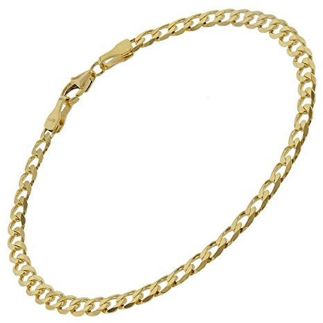 trendor Damen Panzer-Armband Gold 333 (8 Karat) 3,9 mm breit 75654-19 19 cm