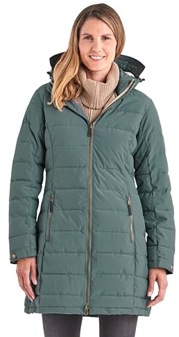 Killtec Gw 13 Wmn Qltd Prk Parka Funcional con Capucha Desmontable, Aqua Verde, 42 para Mujer
