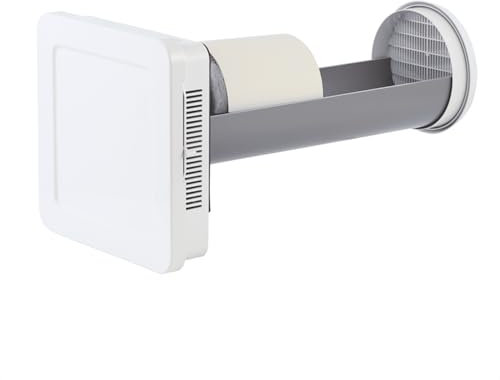 SIEGENIA AEROTUBE WRG smart Wand-Lüfter, dezentrale Wohnraum-Lüftung energiesparend mit aktiver Zu- oder Abluft, Wärmerückgewinnung, Luftqualitäts-, Temperatur- & Feuchte-Sensor, Steuerung per App