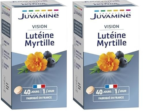 JUVAMINE Santé Soin du Corps Lutéine Myrtille, Beige/Rosé, 40 Unité (Lot de 2)