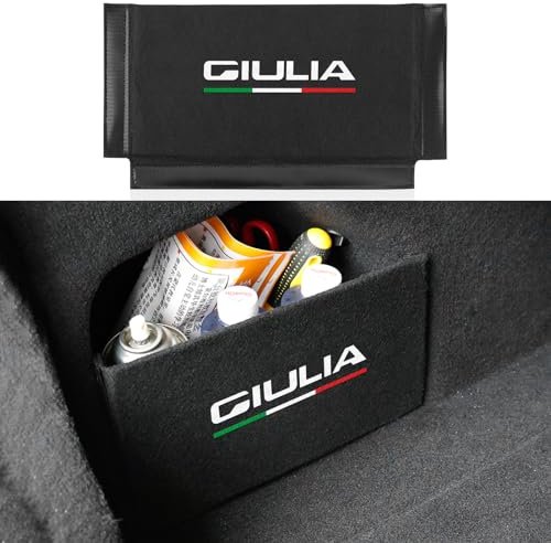OYDDL 1PCS Car Trunk Organizer Compatible with Alfa Romeo Giulia 2016 2017 2018 2019 2020 2021 2022 2023 2024 Accessories
