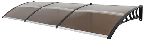 Wandmontiert Vordach für Haustür, Bogenvordach Haustürüberdachung, für Außenbereich, für Vorder- und Hintereingänge, Fahrradunterstände, Geländer, Fenster 90 * 300cm