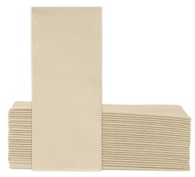 VelaHub Soft Point 50 Servietten, 1/8 Falten, Hochwertige, Einwegserviette, 32x38 cm, Champagner