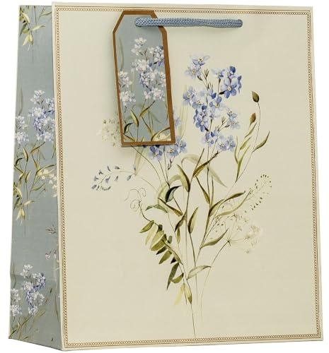 Design By Violet Forget Me Not Medium Gift Bag with Ribbon Handles