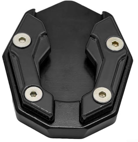 Piedino estensore per cavalletto per moto, moto accessori in Alluminio piastra di ingrandimento per cavalletto laterale NMAX Base Ampia Per Sabbia E Fango(nero)