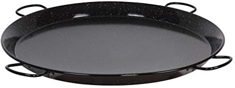 Cofan Paellera de Acero Esmaltado | Formato Tradicional | Paellera con 4 Asas | Diámetro 80 cm | 40 Raciones