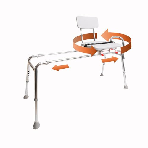 Tub Transfer Bench with Swivel Seat for Elderly and Disabled, Extra Long