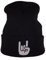 Baddery: Strickmütze - Metalhand - Geschenk für Metal Fans - Unisex Beanie Mütze für Herren und Damen (One Size - Schwarz)