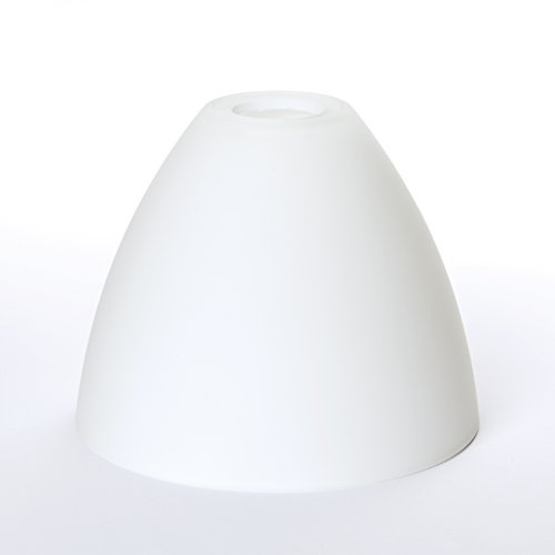 Paralume in vetro di ricambio, bianco, attacco E14, a cono, diametro 30 mm