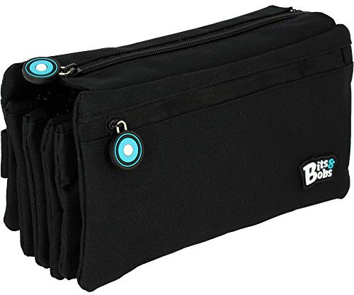 Grafoplás bits & Bobs - Estuche Portatodo Cuádruple, 23 cm, Negro