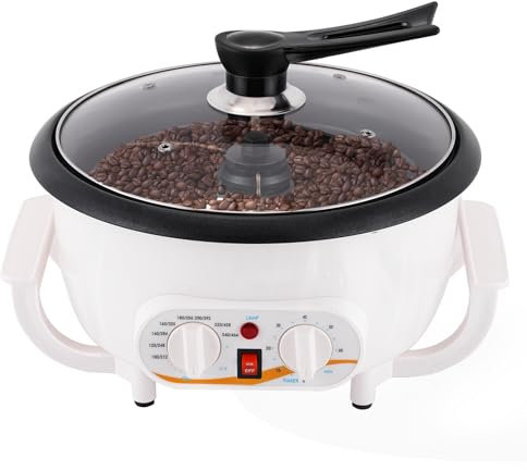 YUCHENGTECH Coffee Roaster Machine Home Coffee Beans Roasting Machine Electric Coffee Bean Roaster 0-240℃ & 0-60min Adjustable 300g 1200W