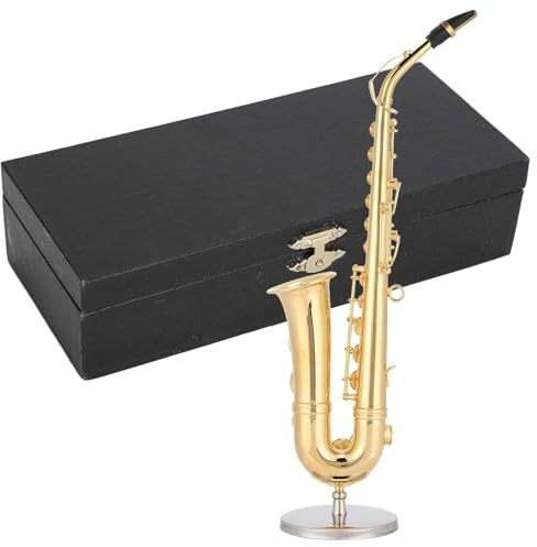 Garosa Modello di Sassofono in Miniatura da 19 cm Mini Strumento Musicale Decor Dollhouse Model Home Decoration Gift Ornaments