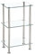 Modernique Glass Shelf Tier Storage Unit, Rectangular Shape in Black or Clear Glass with Chrome Stand, Shelving Unit (Clear, Tier 3)