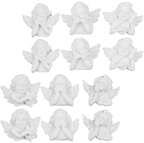 TOYANDONA 36Pcs Harz Engel Charme Mini Kinder Statue Miniatur Figuren Flatback Perlen Verzierungen für DIY Scrapbooking Telefon Fall Pullover Kette Schmuck Der